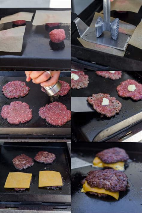 Place them buttered side up on a sheet pan and toast in the oven for a few minutes until golden. Assemble the burgers. Place the burger on the bottom bun and top with onion rounds, tomato slices, and lettuce. Add the top bun and enjoy the crispiest, smokiest, burger ever! See how we calculate recipe costs here.
